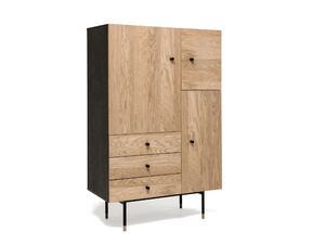JUGEND - Wood veneer highboard with drawers - drawer by Woodman