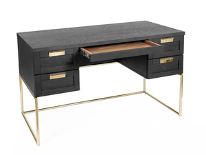 PIMLICO - Wood veneer writing desk with drawers - Desk by Woodman
