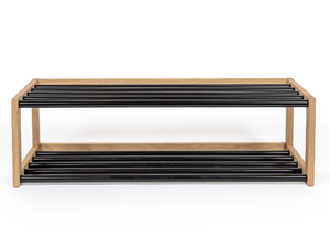 SLUSSEN - Steel and wood shoe cabinet - Cabinet by Woodman