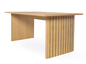 STRIPE - Rectangular wood veneer dining table - Table by Woodman