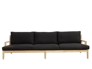AUSTIN - 3 seater upholstered teak garden sofa - Sofa by XVL