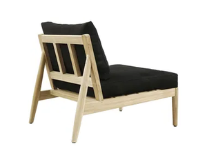 AUSTIN - Upholstered teak garden armchair - Armchair by XVL