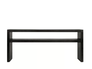 LODI I - Rectangular wooden console table with shelving - Console by XVL