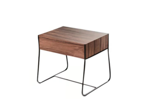 SPIRIT - Rectangular wooden bedside table with drawers - Side table by XVL