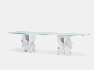 DIAMANTE - Rectangular glass table - Table by YDF
