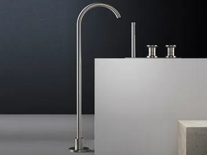 JK21 - Stainless steel bathtub set with hand shower - Tap by ZAZZERI