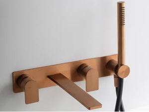 Q316 - Wall-mounted bathtub mixer with hand shower - Tap by ZAZZERI