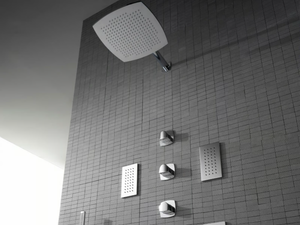 TANGO - 4 hole shower tap with overhead shower - Shower by ZAZZERI