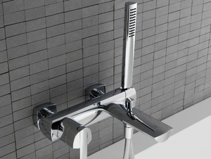 TANGO - Wall-mounted steel bathtub mixer - Tap by ZAZZERI