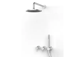 Z316 MONO - 3 hole stainless steel shower mixer with hand shower - Shower by ZAZZERI