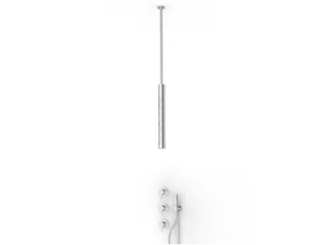 Z316 MONO - Thermostatic stainless steel shower mixer with overhead shower - Shower by ZAZZERI