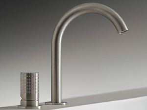 Z316_SH 3051108A01 / 3309MA01A00 - 2 hole countertop single handle stainless steel washbasin mixer - Tap by ZAZZERI