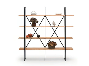 SLIM IRONY - Solid wood bookcase - Cabinet by Zeus