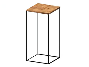 SLIM IRONY - Square solid wood high side table - Coffee table by Zeus