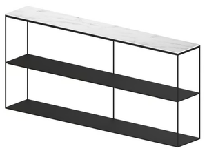 SLIM MARBLE - Carrara marble shelving unit - Cabinet by Zeus