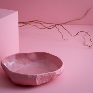 Crockery Pink Large Flat Bowl by 1882 Ltd - view 3