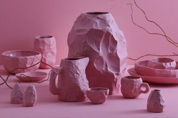Crockery Pink Tall Vase by 1882 Ltd - view 2