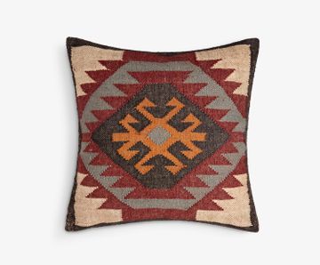 Medium Square Ethnic Plum Cushion by Tetrad