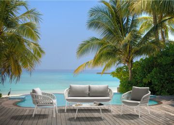 Manila Armchair White/Silver by Contral - view 2
