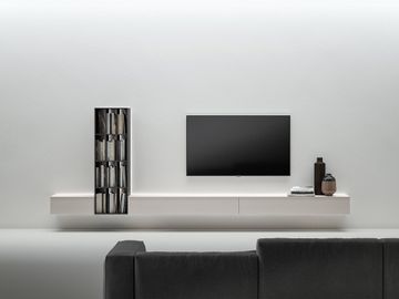 Suspended module with vertical Bookcase by Caccaro - view 2