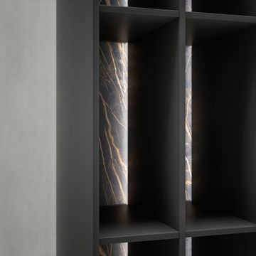 Suspended module with vertical Bookcase by Caccaro - view 4
