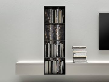 Suspended module with vertical Bookcase by Caccaro - view 3