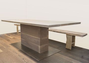 Table in three layers Oak planks by Cadorin Group - view 4