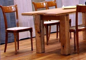 Table in three layers Oak planks by Cadorin Group - view 3