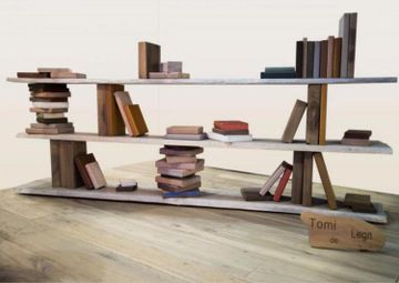 “Tomi de Legn” bookcase of solid wood by Cadorin Group - view 3