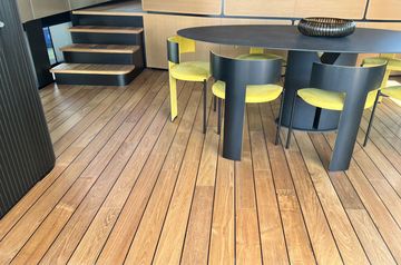 Burmese Teak Raw effect with striped inserts by Cadorin Group - view 6