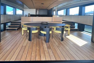 Burmese Teak Raw effect with striped inserts by Cadorin Group - view 5