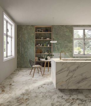 Marble Inspiration Anima Ever Apuan Gold by Ceramiche Caesar - view 5