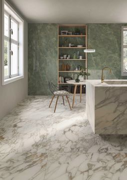 Marble Inspiration Anima Ever Apuan Gold by Ceramiche Caesar - view 3