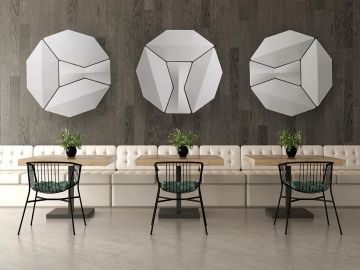 Bow Wall Ceiling Mounted Sound Absorbing Panels by Caimi Brevetti - view 7