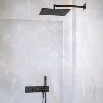 ILQUADRO 21521EST-CR/21531EST-CR - Recessed thermostatic shower mixer with hand shower by Carimali - view 4