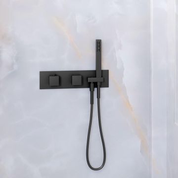 ILQUADRO 21521EST-CR/21531EST-CR - Recessed thermostatic shower mixer with hand shower by Carimali - view 8