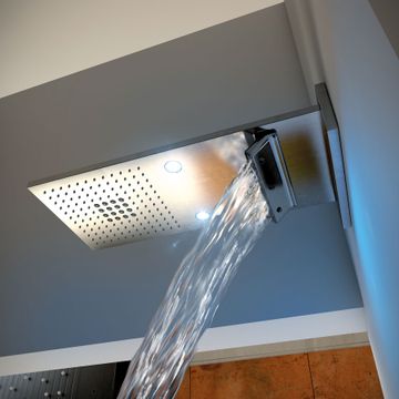 MYSLIM SLM0006CRX/0005CRX/0007CRX - Extra flat stainless steel rain shower with arm by Carimali - view 9