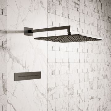 MYSLIM SLM0006CRX/0005CRX/0007CRX - Extra flat stainless steel rain shower with arm by Carimali - view 4