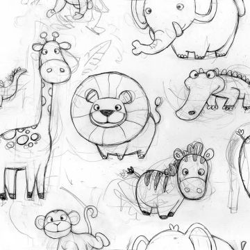 Wallpaper Animali della giungla by Carta da Parati Artistica - view 3
