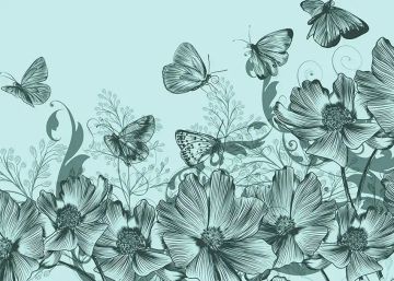 Wallpaper Volo sui fiori by Carta da Parati Artistica - view 2