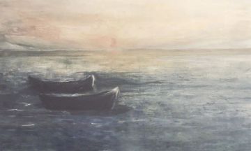 Wallpaper Barche nel mare by Carta da Parati Artistica - view 2