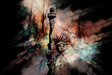 Wallpaper Statua nella nebbia by Carta da Parati Artistica - view 2