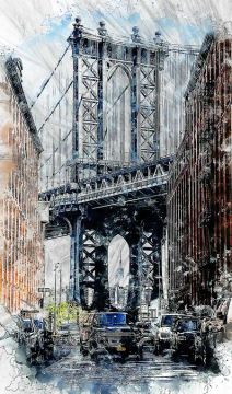 Wallpaper Pioggia a new york by Carta da Parati Artistica - view 2