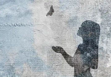 Wallpaper Bambina con farfalla by Carta da Parati Artistica - view 3