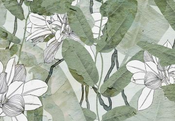 Wallpaper Foglie intonaco by Carta da Parati Artistica - view 3