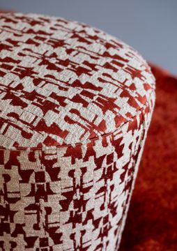 EASY - Upholstered round fabric pouf by Christine Kröncke Interior Design - view 5