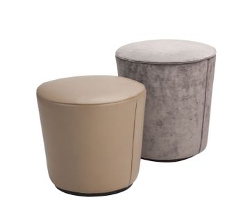 EASY - Upholstered round fabric pouf by Christine Kröncke Interior Design - view 3