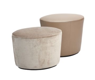 EASY - Upholstered round fabric pouf by Christine Kröncke Interior Design - view 2