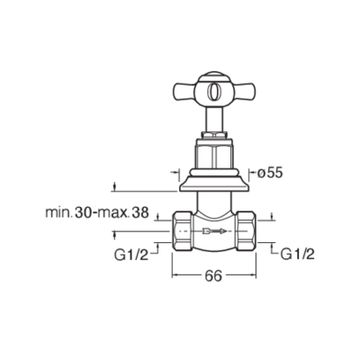 Londra CRILD620 - Wall-mounted 1/2" shut-off tap by CRISTINA Rubinetterie - view 2