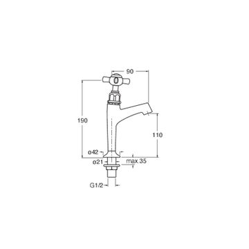 Londra CRILD230 - Deck-mounted single-hole pre-mixed water tap by CRISTINA Rubinetterie - view 2